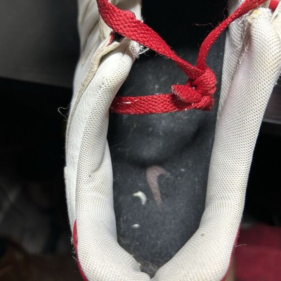 Nike Shox JX Sz 11 Leather White University Red Mens Running Sneakers 378341-110 - Picture 13 of 16